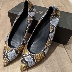 J. Crew Lottie Flats in Snake Print